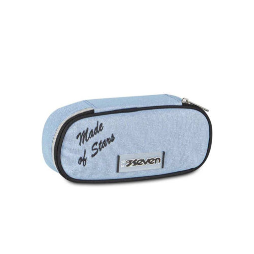 Picture of SEVEN MADE OF STARS ROUND BLUE PENCIL CASE